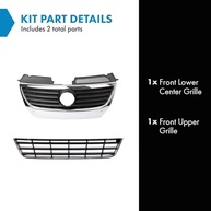 Grade Dianteira Volkswagen Passat 2006-2010 TRQ - Kit Completo Central e Superior - imagem 3