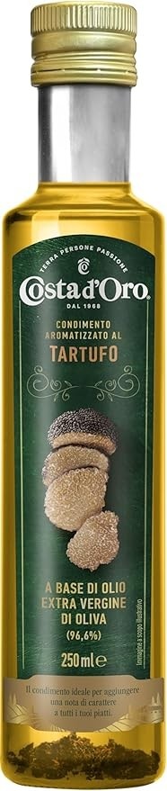 Óleo Composto Costa d`Oro Azeite de Oliva Extra Virgem Sabor Trufa Negra 250ml - imagem 1