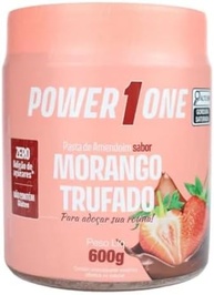 Pasta de Amendoim Sabor Morango Trufado, 600g, Power1One - imagem 1