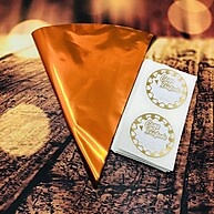 Embalagem Cone Trufado Metalizada 16x16cm – Personalize suas Trufas - imagem 2