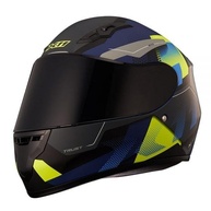 Capacete X11 Trust Pro Transit Integral Azul/Amarelo - Viseira Extra Inclusa - imagem 1