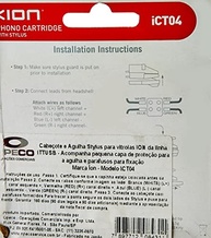 Agulha Stylus com Cabeçote para Toca-Discos ION (TTUSB, TTUSB10, LP Dock) - Qualidade e Proteção - imagem 5
