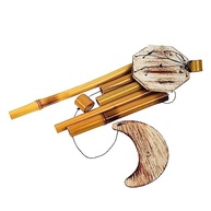 Sino dos Ventos Mensageiro de Bambu 60cm - Mobile com 5 Tubos para Decoração e Harmonia - imagem 5