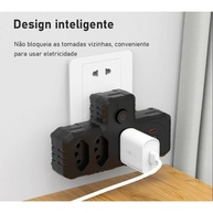 Extensão Universal Portátil 3 Tomadas + 2 USB + 1 Tipo-C: Carregue Tudo em Qualquer Lugar! - imagem 3