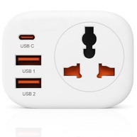 Adaptador de Tomada Universal 3 USB-C 12W 10A: Carregue Tudo em Qualquer Lugar! - imagem 2