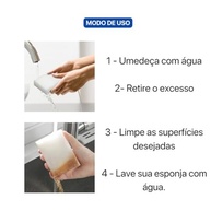 Kit com 10 Esponjas Mágicas de Melamina - Limpa Tudo sem Produtos Químicos - imagem 5