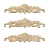 Aplique de Madeira Tulipa Rosa 7,87" x 2" - 3 Peças | Decore Armários e Móveis com Elegância - imagem 1