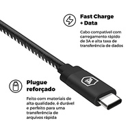 Cabo Turbo Militar Gshield Type-C/Type-C 1.5m: Carregamento Rápido 60W Qualcomm 3.0 e Durabilidade Extrema - imagem 4