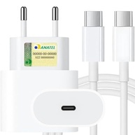 Carregador Turbo 20W USB-C para iPhone 15/16 & Samsung | Cabo Premium 1M - imagem 2