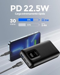 Power Bank 20000mAh: Carregador Portátil Turbo com Carga Rápida e Display LED - imagem 3