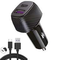 Carregador Turbo Veicular 38W com Cabo Tipo-C: Carga Rápida e Inteligente para Seu Smartphone - imagem 1