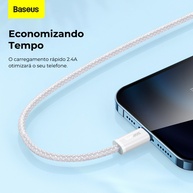 Cabo Lightning Baseus 2.4A: Carregamento Turbo! - imagem 2