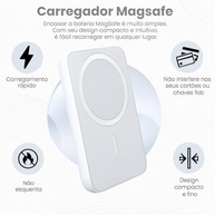 Power Bank Magnético 5000mAh Indução Turbo: Carregamento Rápido e Leve - imagem 3