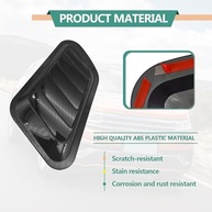 Kit 2 Saídas de Ar Capô Carro Universal Turbo Decorativo ABS Preto - imagem 4