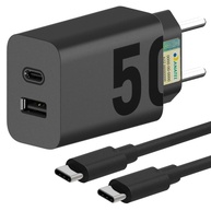 Carregador Turbo 50W Tipo C e USB: Carregamento Ultra Rápido para Todos Seus Dispositivos - imagem 1