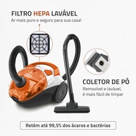 Aspirador de Pó Mondial Hepa Turbo 2000 1500W - Filtragem Avançada e Potência Máxima - imagem 5
