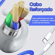 Carregador Turbo 25W USB-C p/ iPhone: Carga Rápida e Segura com Cabo Lightning Reforçado - imagem 5