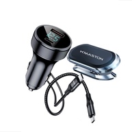 Kit Carregador Veicular 60W Turbo LED Tipo-C + Suporte Magnético - imagem 1
