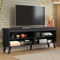 Rack para TV até 65" com Pés Preto Turim Madesa – Moderno e Funcional - imagem 3