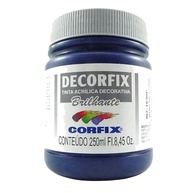 Tinta Acrílica Decorfix Azul Turquesa 250ml - Não Tóxica e Versátil para Artesanato e Decoração - imagem 1