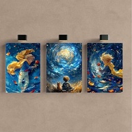 Kit 3 Quadros Pequeno Príncipe - Placas Decorativas para TV e Ambientes - imagem 5