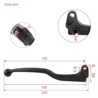 Alavanca de Freio Preta FLYPIG para TTR90, TTR110, TTR125, TW200 e Mais - Qualidade e Durabilidade - imagem 3