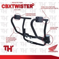 Protetor de Carenagem e Motor para Honda Twister CBX 250 (Até 2008) - Preto Fosco - imagem 3