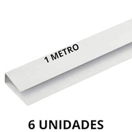 Kit 6 Acabamentos Perfil U Rodaforro PVC 1 Metro Branco - Finalização Perfeita - imagem 2