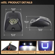 Kit 2 Lâmpadas LED Placa U-Neon Azul para Toyota Tacoma 1995-2004 - Iluminação Premium - imagem 4