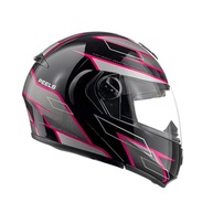 Capacete Articulado Peels U-RB2 Podium Preto/Pink com Viseira Solar - Segurança e Estilo para Sua Moto - imagem 4