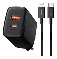 Carregador Baseus 20W U+C: Potência e Velocidade para Seu iPhone (Preto) - imagem 1