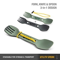 UCO Utilitário Spork 3 em 1 - Combo Colher Garfo Faca com Pacote de 2 Unidades - imagem 4