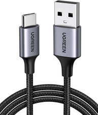 UGREEN Cabo de Dados USB para USB C 2m 3A, Carregamento Pápido, Cabo de Dados CarPlay, Design Resistente em Nylon Trançado, Compatível com iPhone 16(Plus/Pro)/15, Galaxy S24/S23, Pixel 8/7 - imagem 1