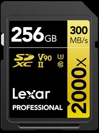 Lexar Professional 2000x SDHC/SDXC UHS-II 256GB GOLD: Velocidade e Desempenho Profissional - imagem 1