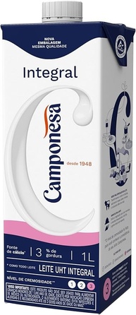 Camponesa Leite UHT Integral 1 L - imagem 1