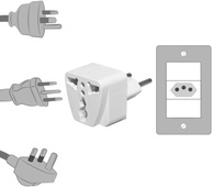 KIT 3 Adaptadores de Tomada Universal Padrão Europeu UK para Brasileiro Bivolt 10A - Viagens e Uso Doméstico - imagem 2