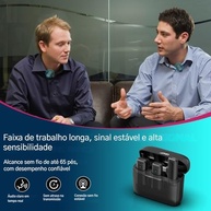 [para Android] ULANZI Microfone de lapela sem fio J12 para telefone USB C, microfone plug-play 2 em 1 com capa de carregamento para telefone entrevista de gravação de vídeo - imagem 3