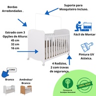 Quarto de Bebê Completo: Berço e Guarda-Roupa Uli - imagem 2