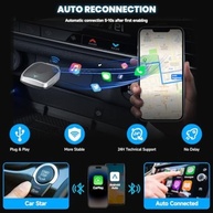 Adaptador Wireless 2 em 1: CarPlay e Android Auto Sem Fio Ultra Rápido 5.8GHz - imagem 4