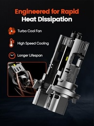 Lâmpadas LED Neblina NOVSIGHT 9007: 62.000LM, 6500K Branco Frio, 200W Ultra Brilhante - Instalação Rápida - imagem 5