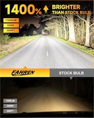 FAHREN H11 9005: Combo de Lâmpadas LED 140.000LM Ultra Brilhante para Neblina e Farol - imagem 3