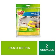Pano de Pia Scotch-Brite 3M - Lavável, Reutilizável e Ultra Resistente - 2 Unidades Amarelas - imagem 3