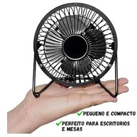 Mini Ventilador de Mesa USB Portátil com Rotação 360° - Ultra Silencioso e Compacto - imagem 5
