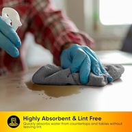 Pacote com 5 Panos de Microfibra 25x25 cm - Reutilizáveis e Ultraabsorventes para Cozinha e Carro - imagem 5