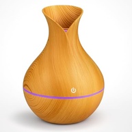 Umidificador de Ar Ultrassônico com Aromatizador e Luz LED - 130ml - Design Madeira Clara - imagem 2