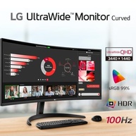 Monitor LG 34" 100Hz 5ms UltraWide Curvo 34WR50QC-B.AWZM - imagem 3