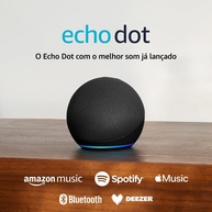 Echo Dot 5ª Geração: O Melhor Som em um Smart Speaker Compacto (Preto) - imagem 1