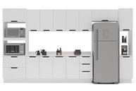 Armário Aéreo com Porta Basculante Branco - Design Moderno e Resistente à Umidade | Linha Meena - imagem 4
