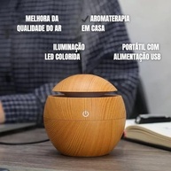 Umidificador Aromatizador Ultrassônico LED 130ml - Ambientes Saudáveis e Relaxantes - imagem 5