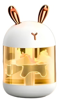 Umidificador de Ar Portátil com Luz LED | Design de Coelho Rosa Dourado | Difusor Ultrassônico Silencioso - imagem 1